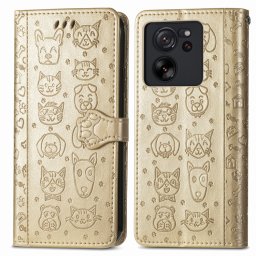 ART pénztárca huzat Xiaomi 13T / 13T Pro ANIMALS arany