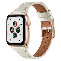 LEATHER Bőr szíj Apple Watch SE / SE 2022 / SE 2023 (40mm) fehér