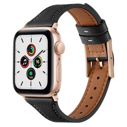 LEATHER Bőr szíj Apple Watch SE / SE 2022 / SE 2023 (40mm) fekete