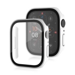 PC TELJES BURKOLAT Üveg műanyag borítás Apple Watch SE / SE 2022 / SE 2023 (40mm) fehér
