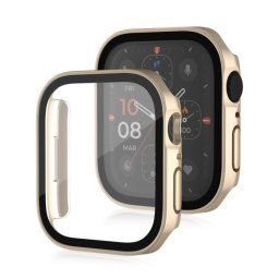 PC TELJES BURKOLAT Üveggel ellátott műanyag borítás Apple Watch SE / SE 2022 / SE 2023 (40mm) rózsa arany