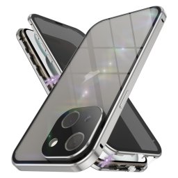 Mágneses borító 360 Apple iPhone 15 Plus szürke színű