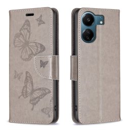 ART BUTTERFLY pénztárcahuzat Xiaomi Redmi 13C / Poco C65 szürke