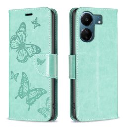ART BUTTERFLY Pénztárcahuzat Xiaomi Redmi 13C / Poco C65 zöld