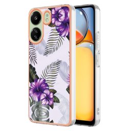 IMD MARBLE védőburkolat Xiaomi Redmi 13C / Poco C65 PURPLE FLOWER