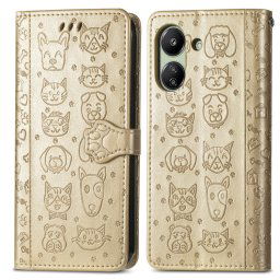 ART ANIMALS Pénztárca tok Xiaomi Redmi 13C / Poco C65 aranyhoz
