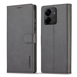 IMEEKE Wallet tok Xiaomi Redmi 13C / Poco C65 szürke