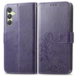 ART FLOWER S pénztárca tok Samsung Galaxy A25 5G lila telefonhoz