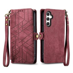 GEOM Wallet tok Samsung Galaxy A25 5G piros telefonhoz