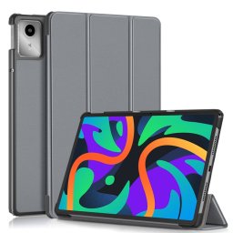 LEATHER Flip borítás Lenovo Tab M11 / K11 szürke színű