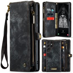 WALLET Védőtok pénztárcával 2 az 1-ben Samsung Galaxy S24 Ultra 5G fekete