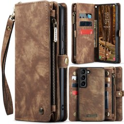 WALLET Védőhuzat pénztárcával 2 az 1-ben Samsung Galaxy S24 Plus 5G barna