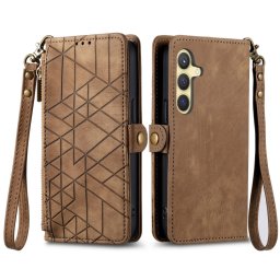 GEOM Wallet tok Samsung Galaxy S24 Plus 5G barna színű