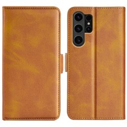 SIDE Wallet tok Samsung Galaxy S24 Ultra 5G telefonhoz világosbarna