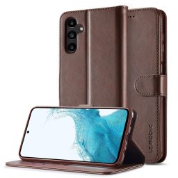 IMEEKE Wallet tok Samsung Galaxy A05s sötétbarna