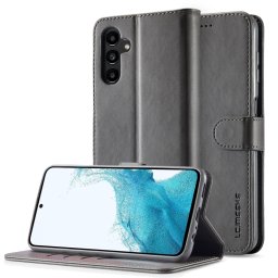 IMEEKE Wallet tok Samsung Galaxy A05s szürke színű