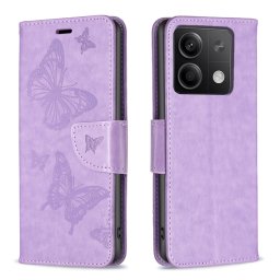 ART BUTTERFLY pénztárca tok Xiaomi Redmi Note 13 lila telefonhoz