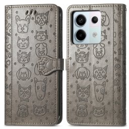 ART ANIMALS Xiaomi Redmi Note 13 Pro 5G / Xiaomi Poco X6 5G pénztárcahuzat szürke színű