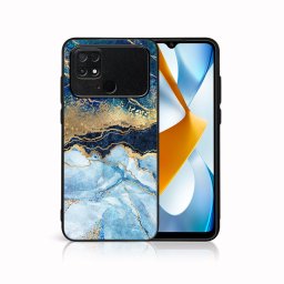 PROTEMIO MY ART Védőburkolat Xiaomi Poco C40 BLUE MARBLE (141) készülékhez