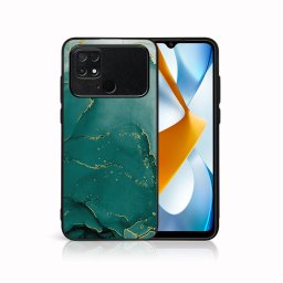 PROTEMIO MY ART Védőburkolat Xiaomi Poco C40 GREEN MARBLE (145) készülékhez