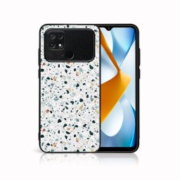 PROTEMIO MY ART Védőburkolat Xiaomi Poco C40 GREY TERRAZZO (163) készülékhez