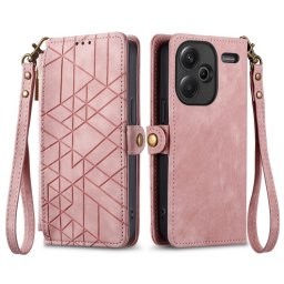 GEOM Wallet tok Xiaomi Redmi Note 13 Pro+ 5G rózsaszín telefonhoz