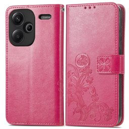 ART FLOWER S Pénztárcahuzat Xiaomi Redmi Note 13 Pro+ 5G készülékhez sötét rózsaszín