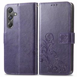 ART FLOWER S pénztárca tok Samsung Galaxy A15 / A15 5G lila telefonhoz