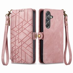 GEOM Wallet tok Samsung Galaxy A15 / A15 5G rózsaszín telefonhoz