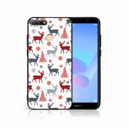 PROTEMIO MY ART borító karácsonyi dizájnnal, Huawei Y6 Prime 2018 DEER (068)