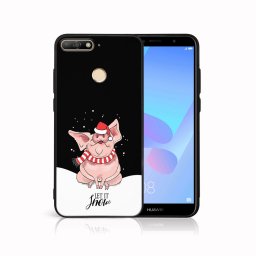 PROTEMIO MY ART borító karácsonyi dizájnnal Huawei Y6 Prime 2018 LET IT SNOW (075)