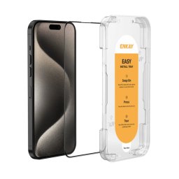 ENKAY 3D Edzett védőüveg Apple iPhone 15 Pro Max telefonhoz