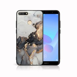 PROTEMIO MY ART Védőburkolat Huawei Y6 Prime 2018 GREY MARBLE (140) készülékhez