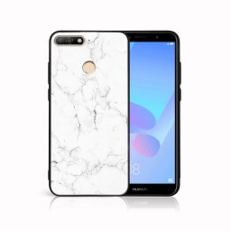 PROTEMIO MY ART Védőburkolat Huawei Y6 Prime 2018 WHITE MARBLE (144) készülékhez