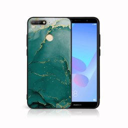 PROTEMIO MY ART Védőburkolat Huawei Y6 Prime 2018 GREEN MARBLE (145) készülékhez