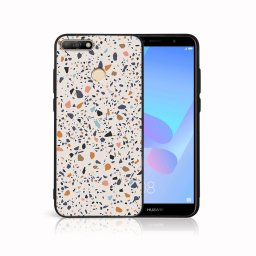 PROTEMIO MY ART Védőburkolat Huawei Y6 Prime 2018 BEIGE TERRAZZO (162) készülékhez