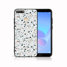 PROTEMIO MY ART Védőburkolat Huawei Y6 Prime 2018 GREY TERRAZZO (163) készülékhez