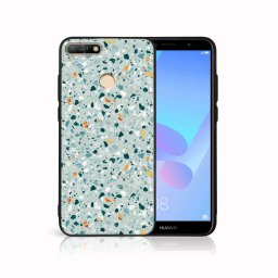 PROTEMIO MY ART Védőburkolat Huawei Y6 Prime 2018 BLUE TERRAZZO (164) készülékhez