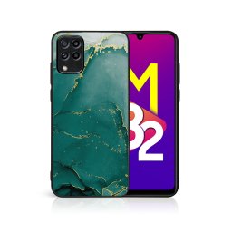 PROTEMIO MY ART Védőburkolat Samsung Galaxy M53 5G GREEN MARBLE (145) telefonhoz