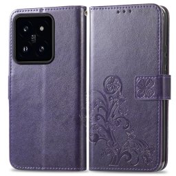 ART FLOWER S pénztárca tok Xiaomi 14 lila telefonhoz