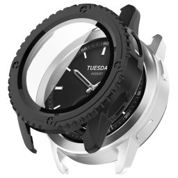 PC TELJES BORÍTÁS Üveggel ellátott műanyag borítás Xiaomi Watch S3-hoz fekete
