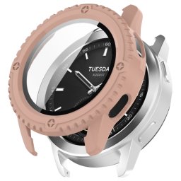 PC TELJES BORÍTÁS Üveggel ellátott műanyag borítás Xiaomi Watch S3 pinkhez