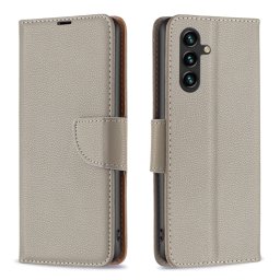 LITCHI Wallet tok Samsung Galaxy A55 5G készülékhez szürke
