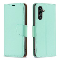 LITCHI Wallet tok Samsung Galaxy A55 5G zöld színben