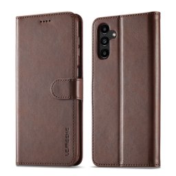 IMEEKE Wallet tok Samsung Galaxy A35 5G készülékhez sötétbarna