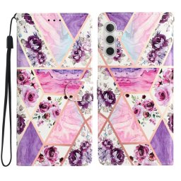 ART pénztárca tok Samsung Galaxy A35 5G PURPLE MARBLE telefonhoz