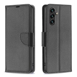 LITCHI Wallet tok Samsung Galaxy A35 5G fekete