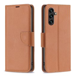 LITCHI Wallet tok Samsung Galaxy A35 5G barna