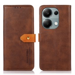 KHAZNEH DUAL -COLOR pénztárcahuzat Xiaomi Redmi Note 13 Pro / Poco M6 Pro barna