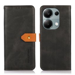 KHAZNEH DUAL -COLOR pénztárcahuzat Xiaomi Redmi Note 13 Pro / Poco M6 Pro fekete